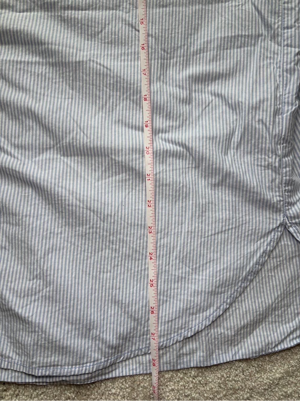 aerie Light Blue Striped Button-Down size small - Picture 7 of 10
